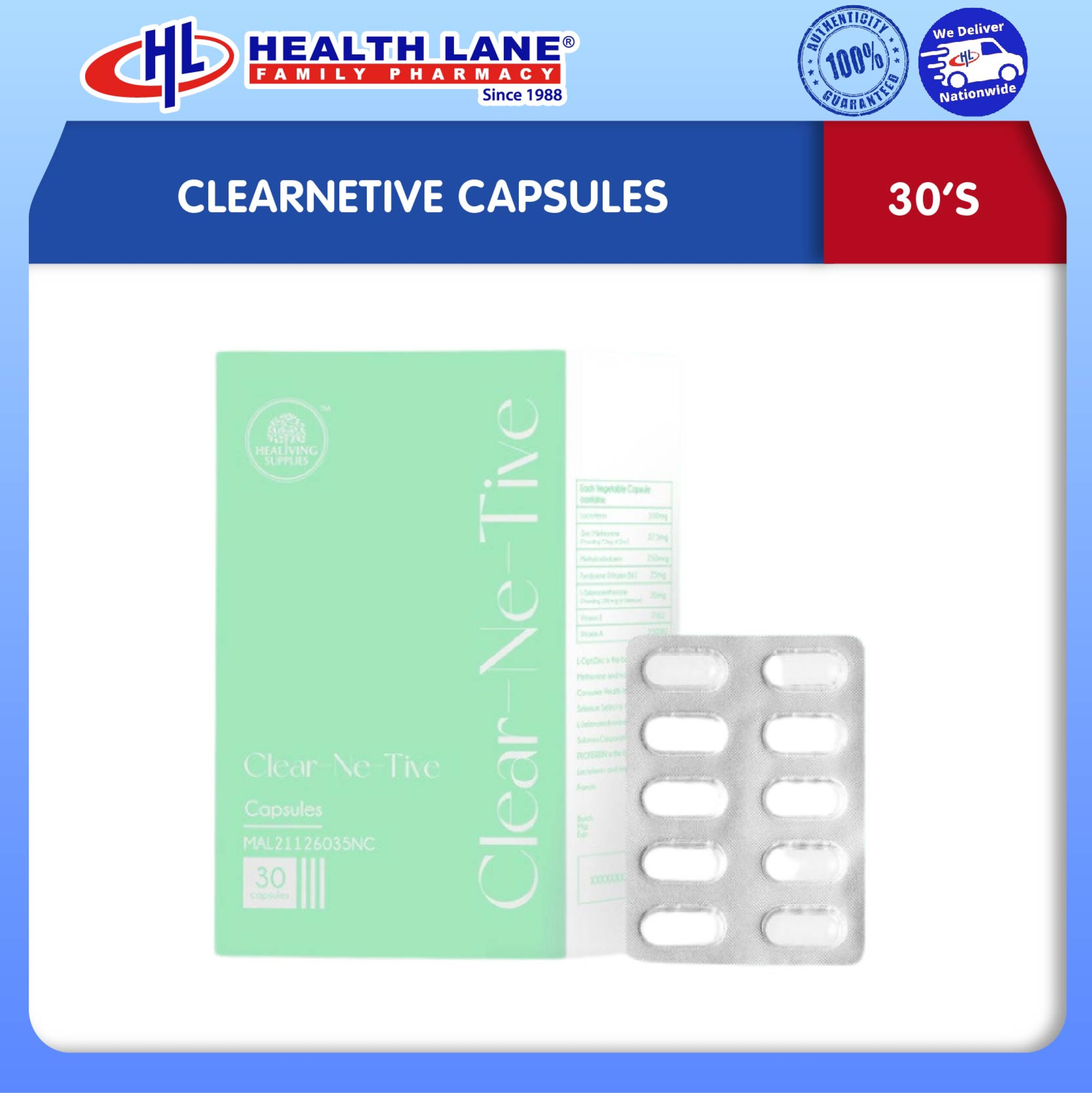 CLEARNETIVE CAPSULES (30'S)